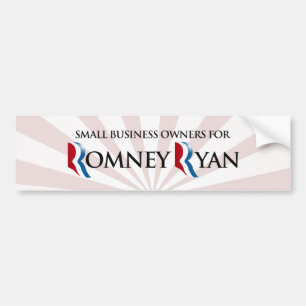 PEGATINA PARA COCHE PROPIETARIOS DE PEQUEÑAS EMPRESAS PARA ROMNEY RYAN