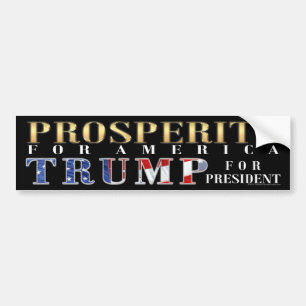 Pegatina Para Coche Prosperidad para Estados Unidos golpea a Donald Tr