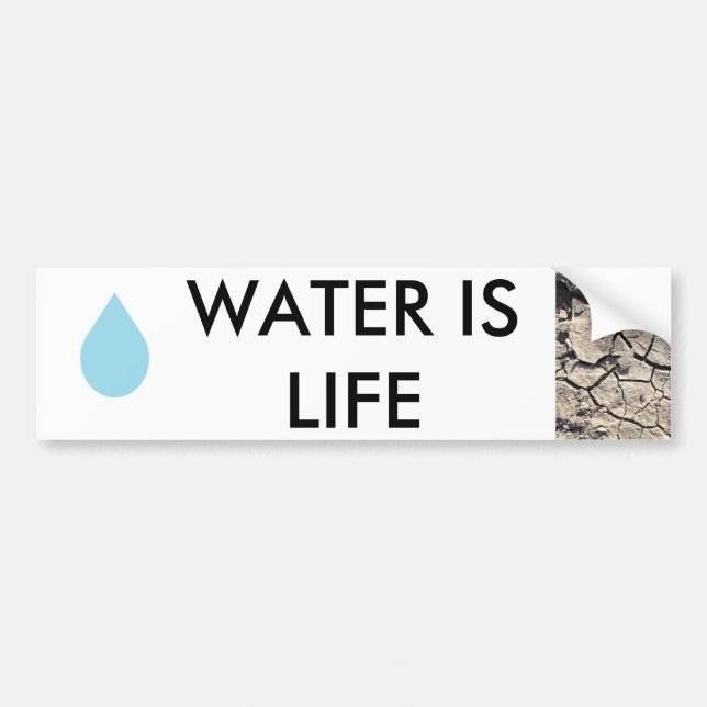 Pegatina Para Coche Protección de agua - el agua es vida (Frente)