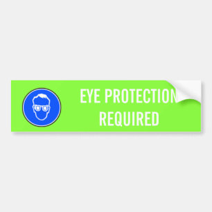 PEGATINA PARA COCHE PROTECCIÓN OCULAR REQUERIDA