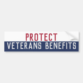 Pegatina Para Coche Protect Veterans Benefits Patriotic 