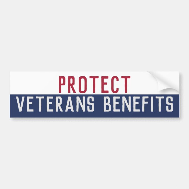 Pegatina Para Coche Protect Veterans Benefits Patriotic  (Frente)