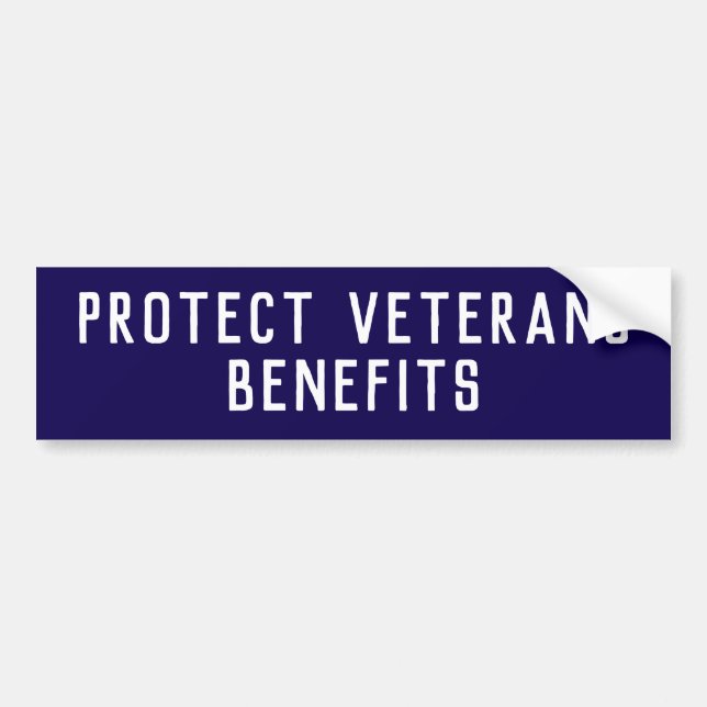Pegatina Para Coche Protect Veterans Benefits Political  (Frente)