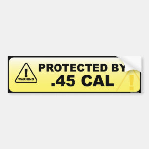 Pegatina Para Coche Protegido .45 caloría