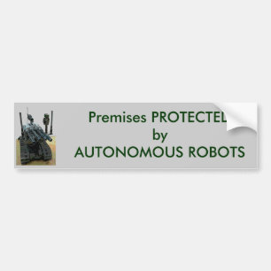 Pegatina Para Coche Protegido por los robots autónomos