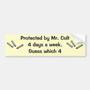 Pegatina Para Coche Protegido Por Mr. Colt Bumper Sticker