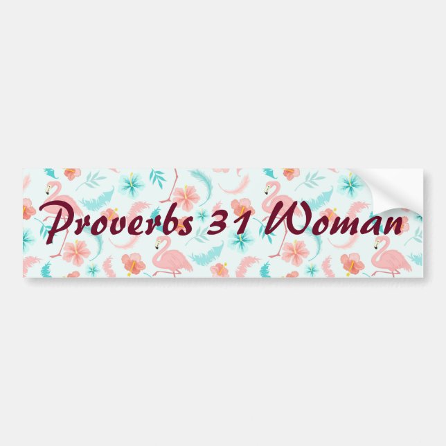 Pegatina Para Coche Proverbios de flamenco rosa 31 mujer (Frente)