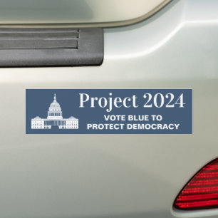 Pegatina Para Coche Proyecto 2024 Votación por la democracia
