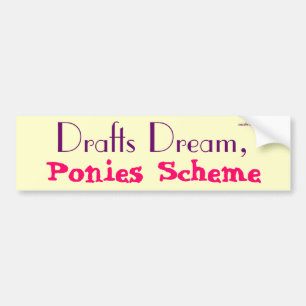 Pegatina Para Coche Proyecto Sueño, esquema de ponis
