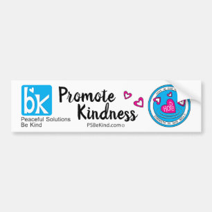 Pegatina Para Coche PSBeKind_Peaceful Solutions_ Bumper Sticker