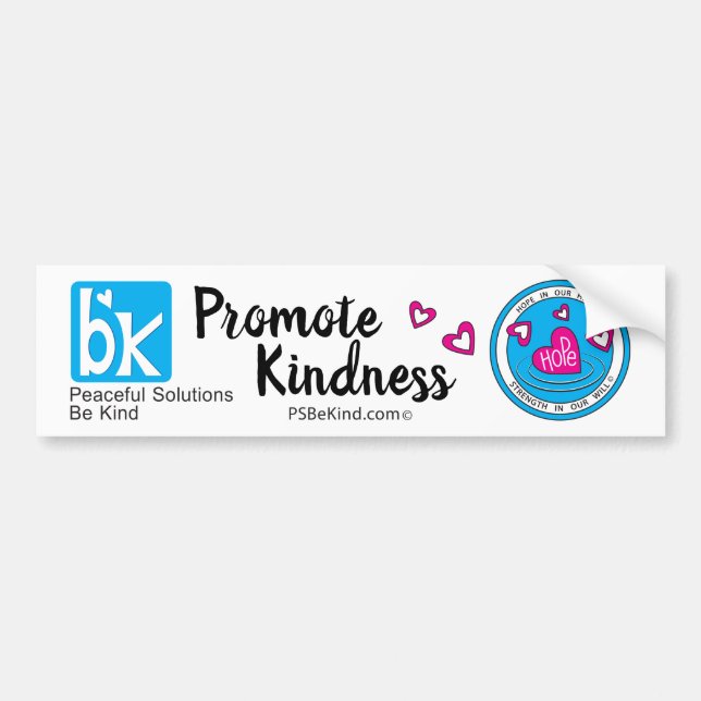 Pegatina Para Coche PSBeKind_Peaceful Solutions_ Bumper Sticker (Frente)