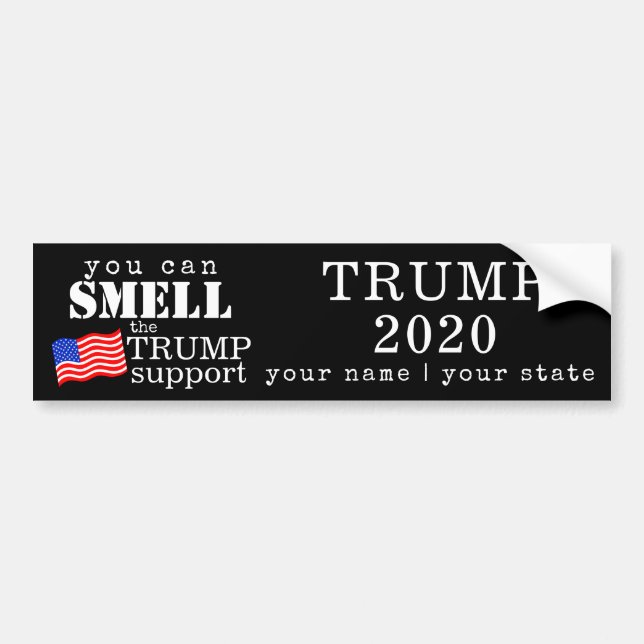 Pegatina Para Coche Puedes Oler El Patriótico Trump Support 2020 (Frente)
