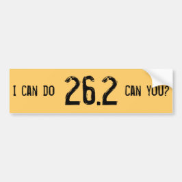 Pegatina Para Coche Puedo hacer 26,2 -- ¿Puede usted? - Modificado