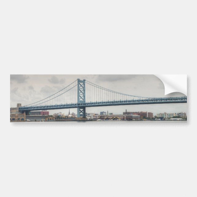 Pegatina Para Coche Puente de Ben Franklin (Frente)