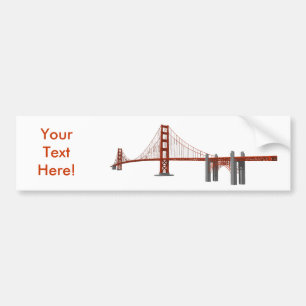 Pegatina Para Coche Puente Golden Gate: modelo 3D: