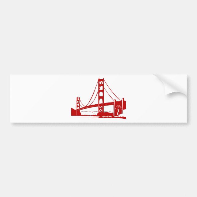 Pegatina Para Coche Puente Golden Gate - San Francisco, CA (Frente)