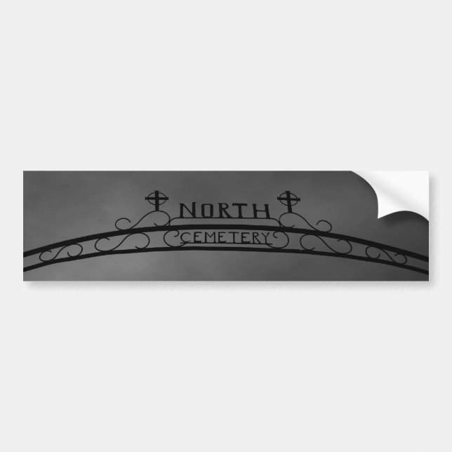 Pegatina Para Coche Puerta del cementerio oscuro (Frente)