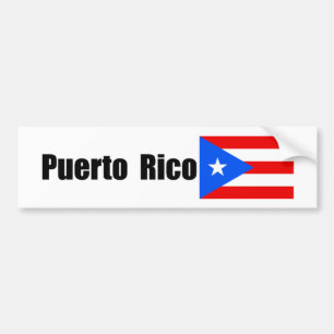 Pegatina Para Coche Puerto Rico, bandera puertorriqueña