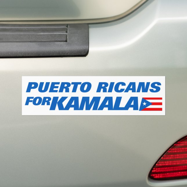 Pegatina Para Coche Puertorriqueños por Kamala Harris 2024 (en coche)