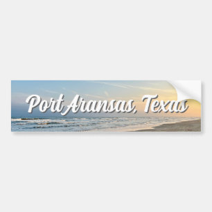 Pegatina Para Coche Puesta de sol en la playa de Port Aransas Texas Fo
