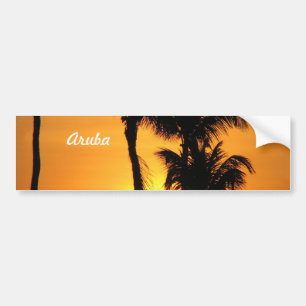 Pegatina Para Coche Puesta del sol de Aruba