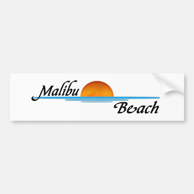 Pegatina Para Coche Puesta del sol de Malibu (Frente)