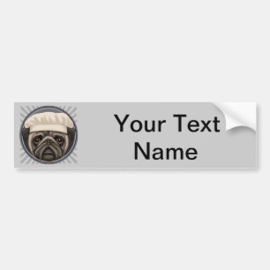 Pegatina Para Coche Pug Chef