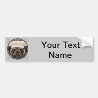 Pegatina Para Coche Pug Chef