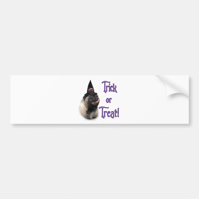 Pegatina Para Coche Pug (flauta) Trick (Frente)
