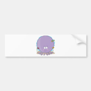 Pegatina Para Coche Pulpo animal del alfabeto