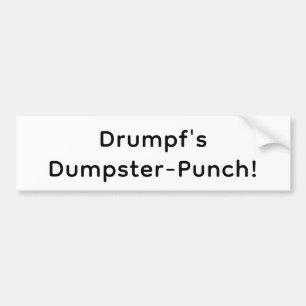 Pegatina Para Coche ¡Punch de Basura de Drumpf! Hankamer Artjunkhaus Y