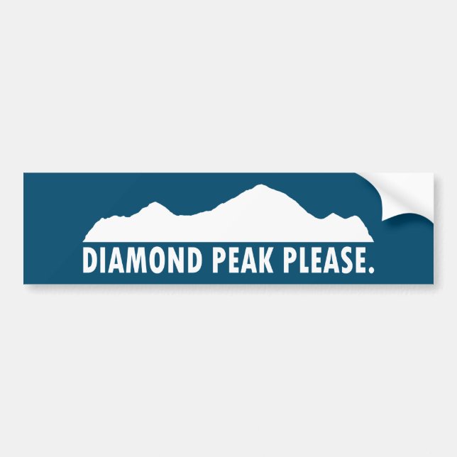 Pegatina Para Coche Punto máximo de diamante, por favor (Frente)