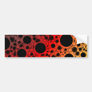 Pegatina Para Coche Puntos de burbuja espacial - Negro/Rojo/Oro