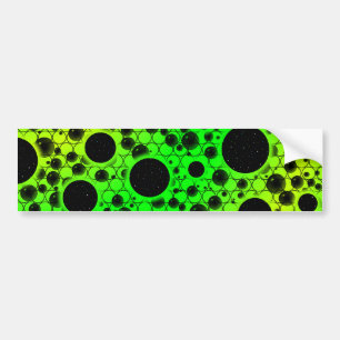 Pegatina Para Coche Puntos de burbuja espacial - Verde/Lime