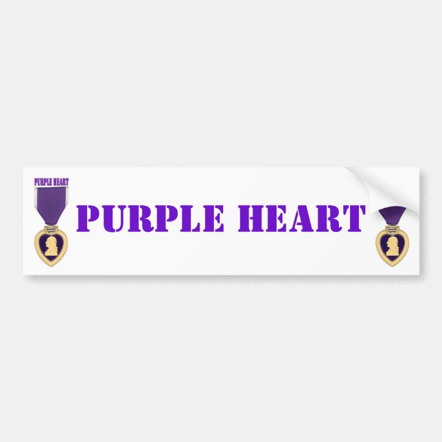 PEGATINA PARA COCHE PURPLE HEART (Frente)