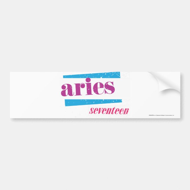 Pegatina Para Coche Púrpura del aries (Frente)