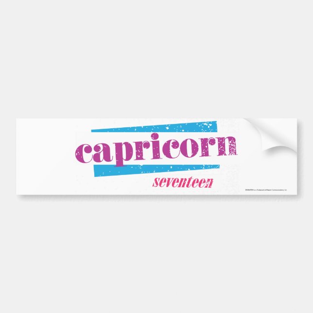Pegatina Para Coche Púrpura del Capricornio (Frente)
