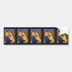 Pegatina Para Coche purpurina rosie the riveter