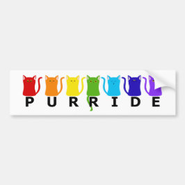 Pegatina Para Coche PURRide PRIDE Cats Bumper Sticker