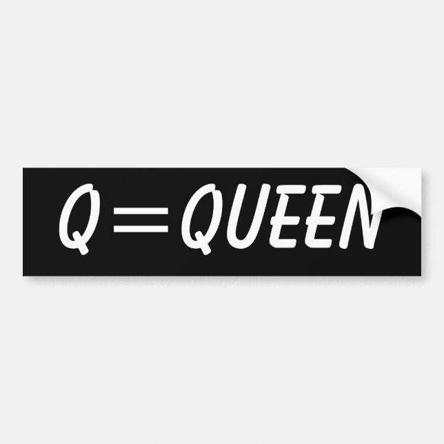 Pegatina Para Coche Q=Queen (Frente)