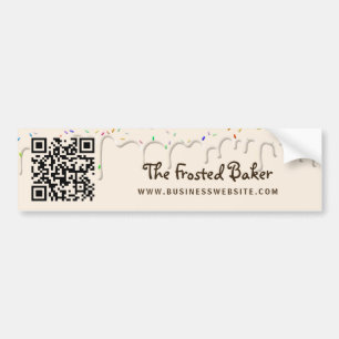 Pegatina Para Coche QR Código Frosting Bakery Business