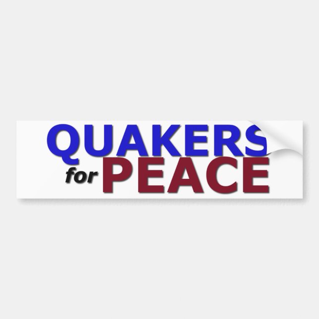 Pegatina Para Coche Quakers para la paz (Frente)