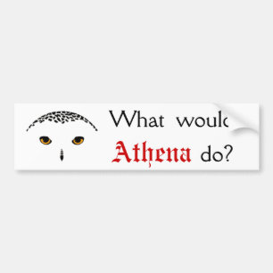 Pegatina Para Coche ¿Qué Athena haría?