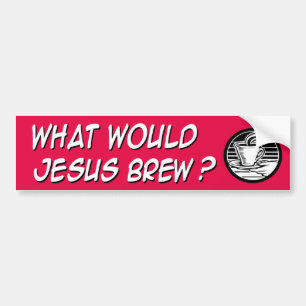 Pegatina Para Coche Qué brew de Jesús