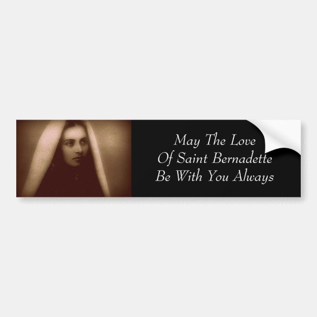 Pegatina Para Coche Que el amor de San Bernadette esté siempre contigo (Frente)