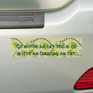 Pegatina Para Coche Que el gato te coma y que el diablo se coma al gat