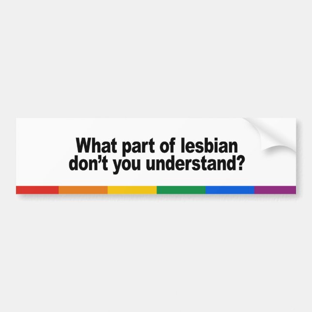Pegatina Para Coche Qué parte de la lesbiana (Frente)