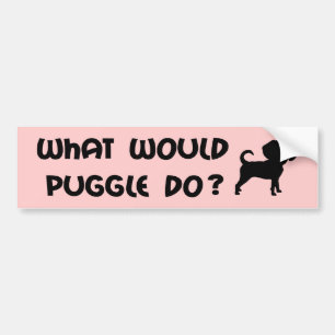 Pegatina Para Coche ¿Qué Puggle haría?