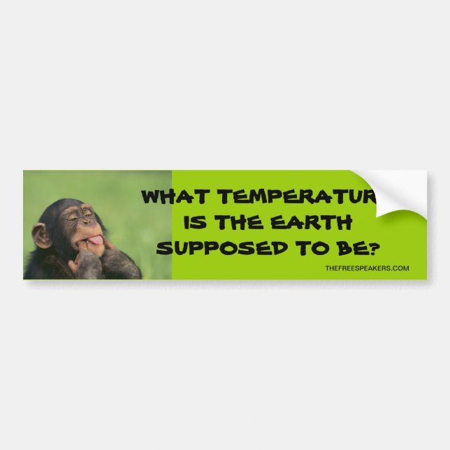 Pegatina Para Coche ¿Qué temperatura es la tierra supuesta para ser? (Frente)