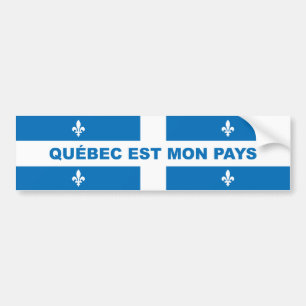 PEGATINA PARA COCHE QUEBEC ES MI PAÍS